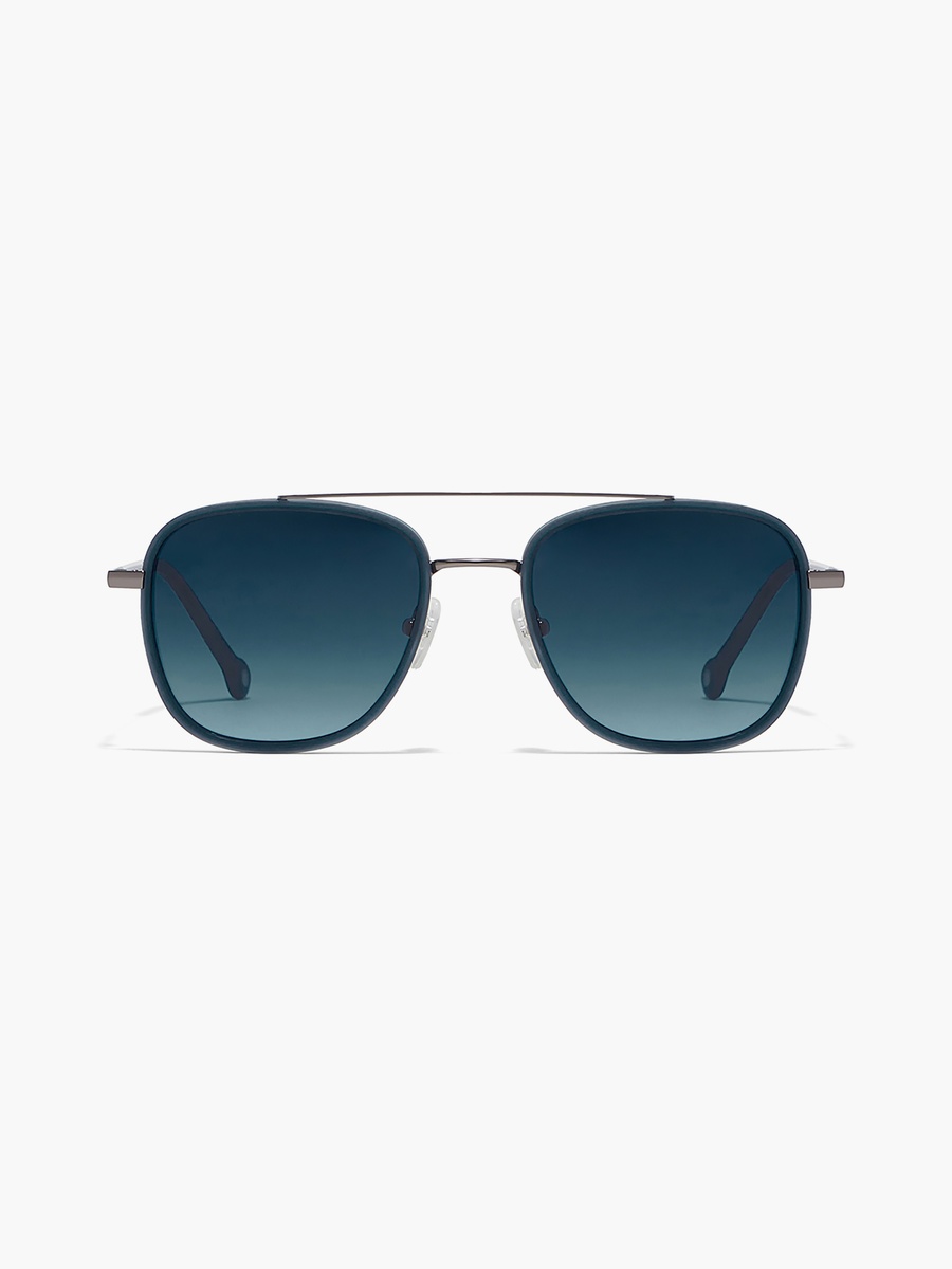 SQUARED AWAY  Blue Lens 55 mm Navigator Sunglasses