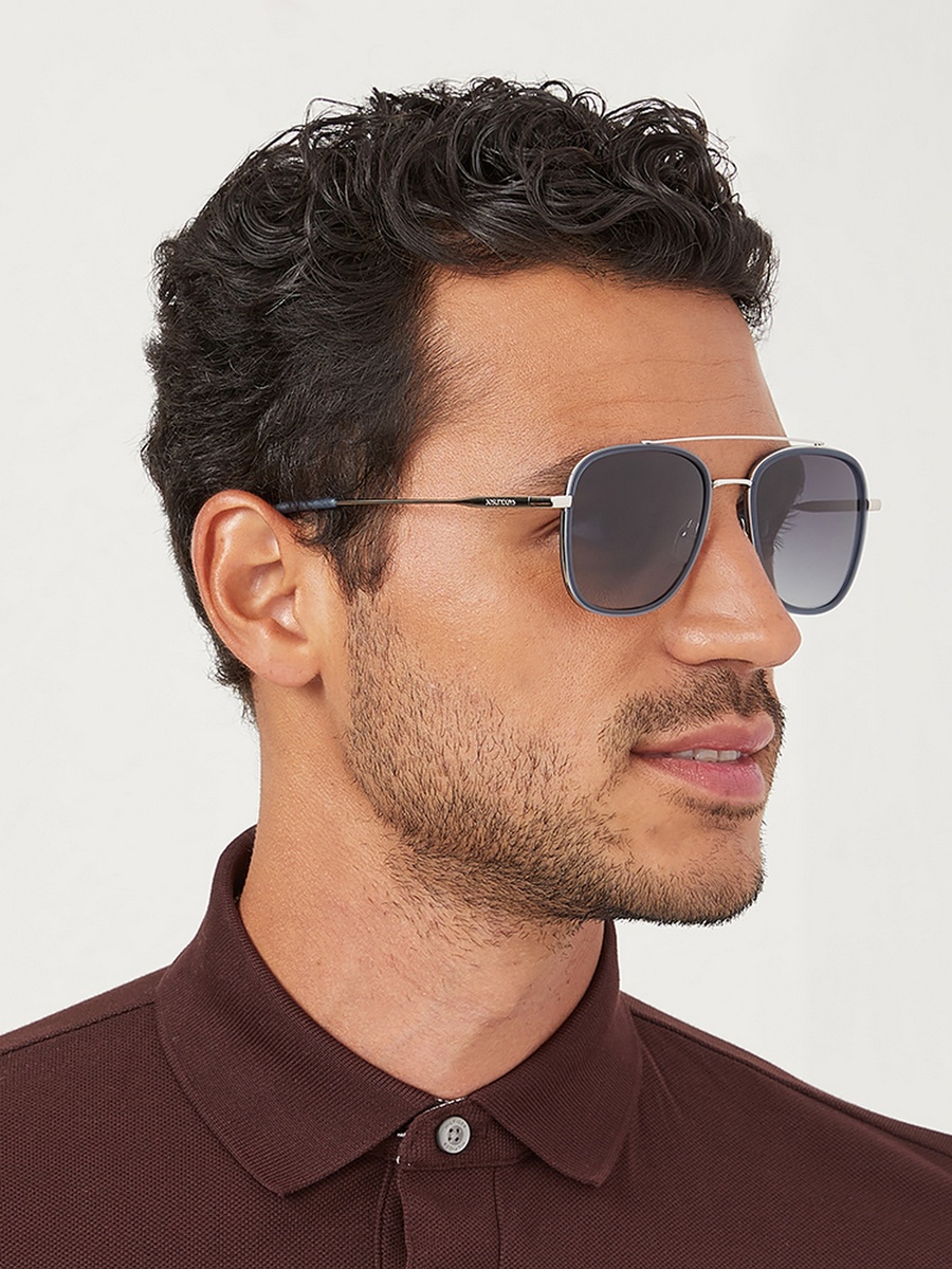 SQUARED AWAY  Grey Lens 55 mm Navigator Sunglasses