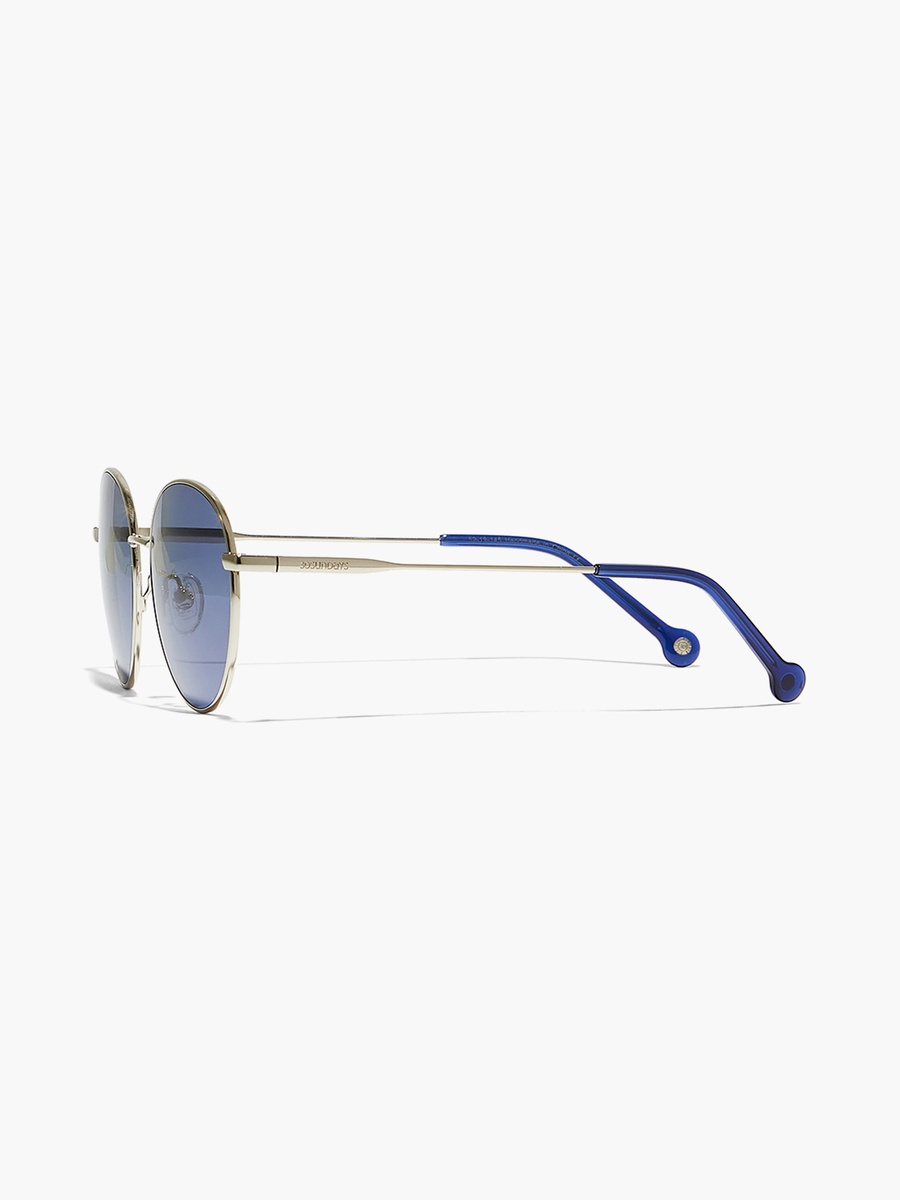Unisex Blue Lens 52 mm Round Sunglasses - 30S-000206-1202