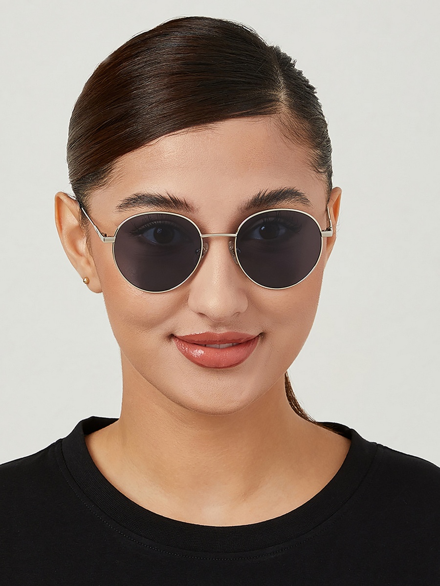 Unisex Blue Lens 52 mm Round Sunglasses - 30S-000206-1202