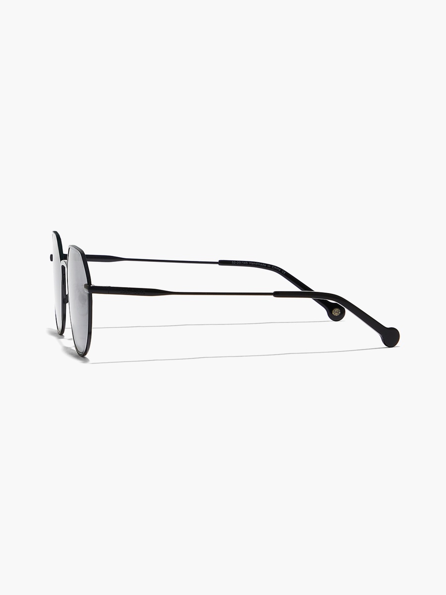 TURN UP  Black Lens 52 mm Geometric Sunglasses