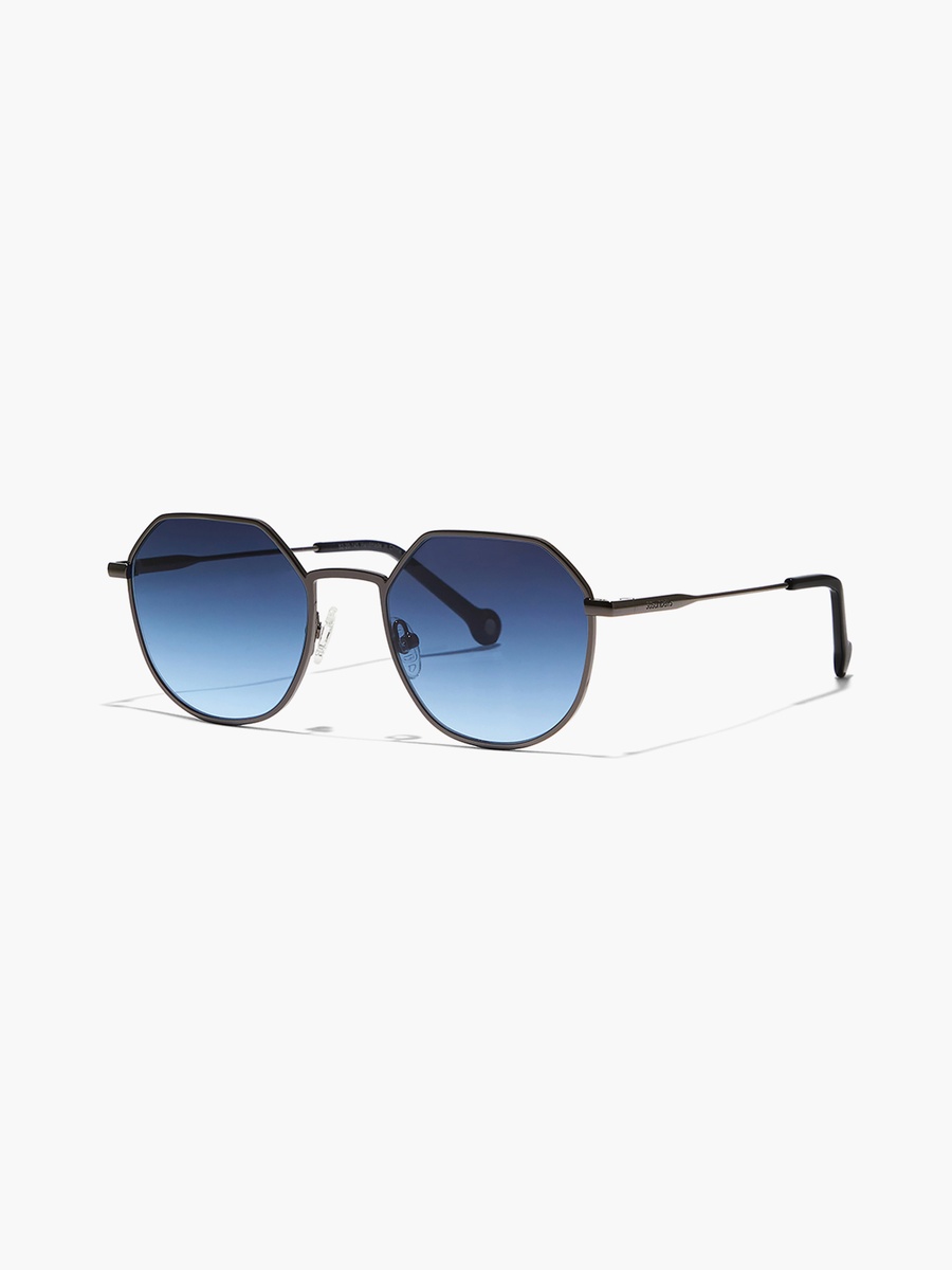 TURN UP  Blue Lens 52 mm Geometric Sunglasses