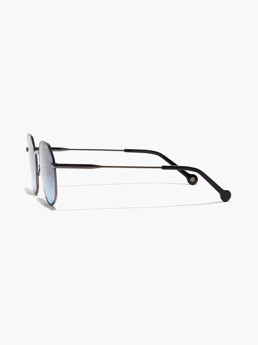 TURN UP  Blue Lens 52 mm Geometric Sunglasses