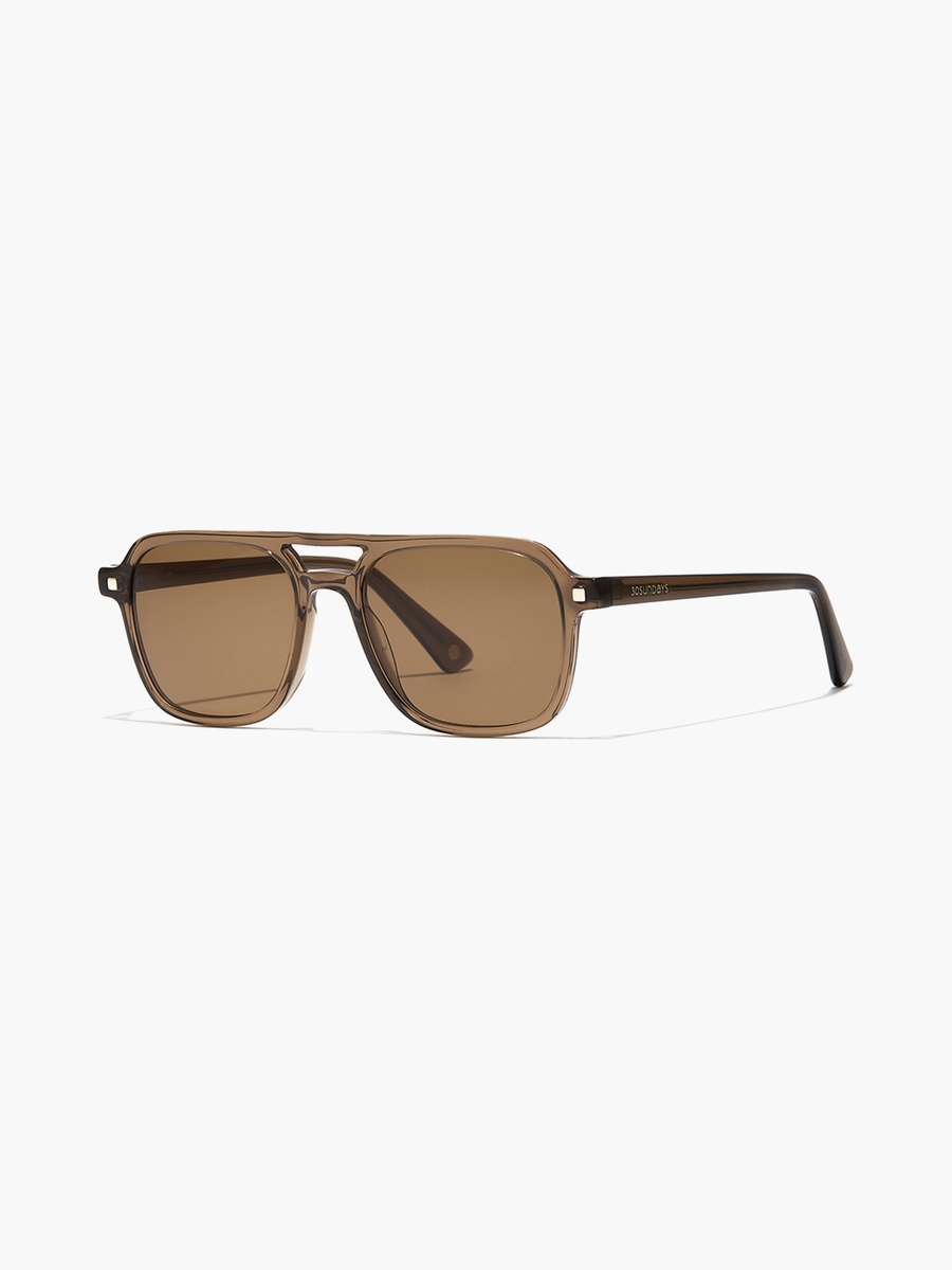 Men Brown Lens 54 mm Navigator Sunglasses - 30S-000217-0404