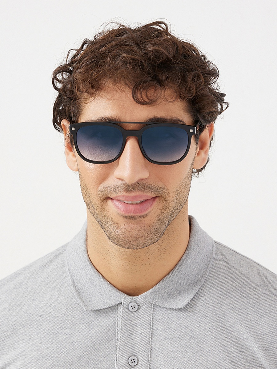 M.V.P.  Blue Lens 54 mm Navigator Sunglasses