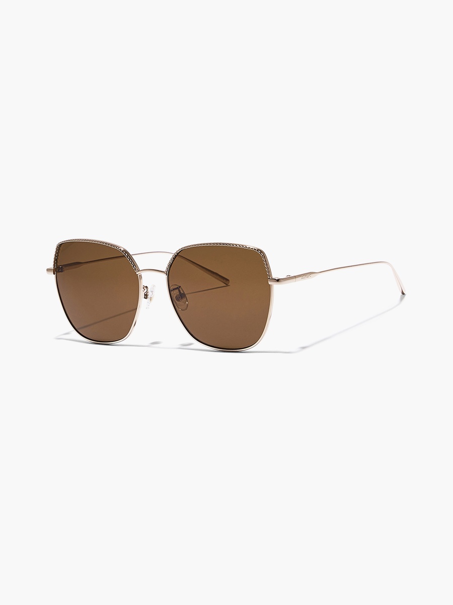 Women Brown Lens 59 mm Cat Eye Sunglasses - 30S-000225-0504