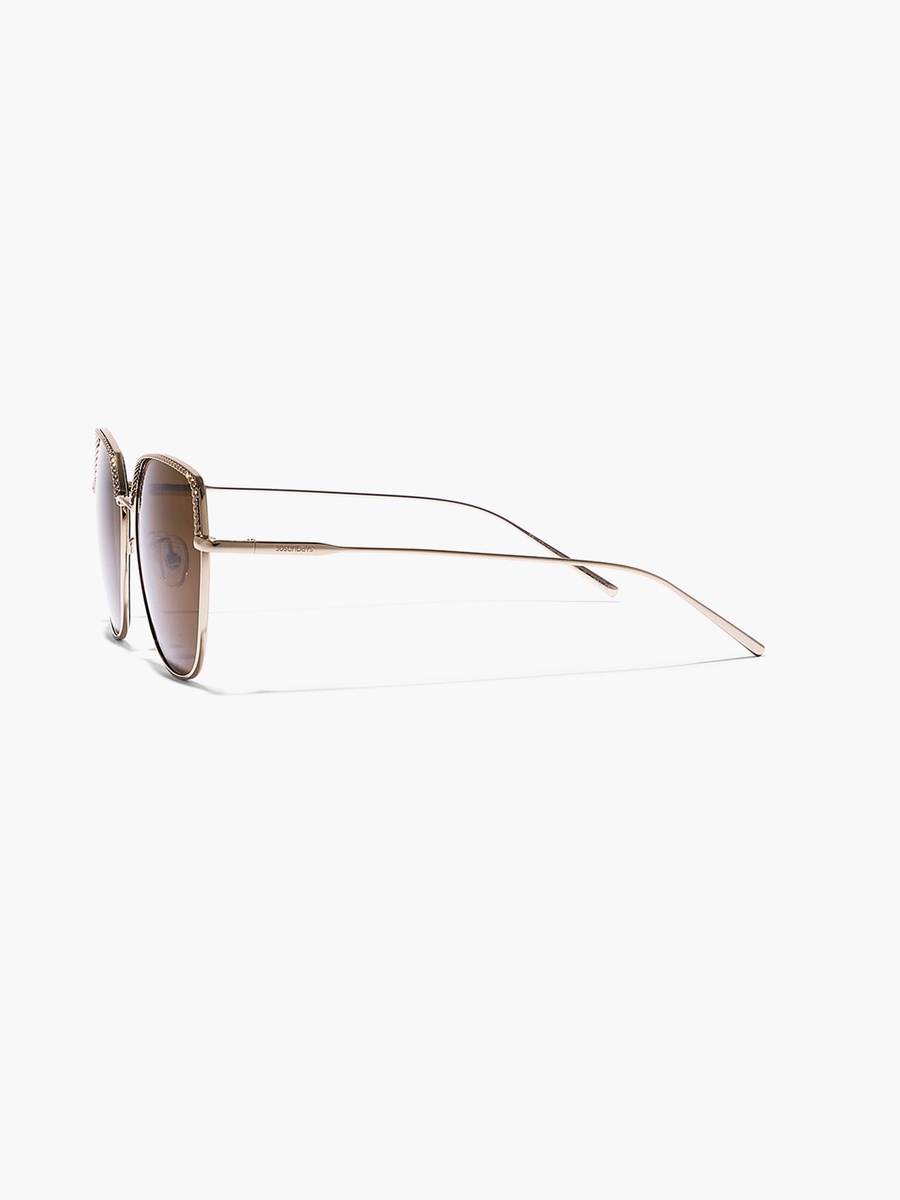 Women Brown Lens 59 mm Cat Eye Sunglasses - 30S-000225-0504