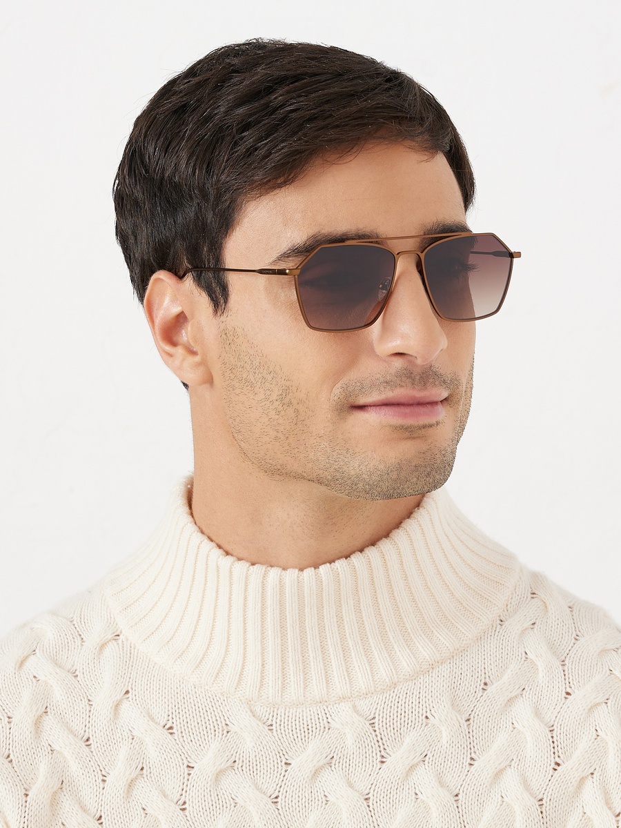FIGARO  Brown Lens 57 mm Geometric Sunglasses