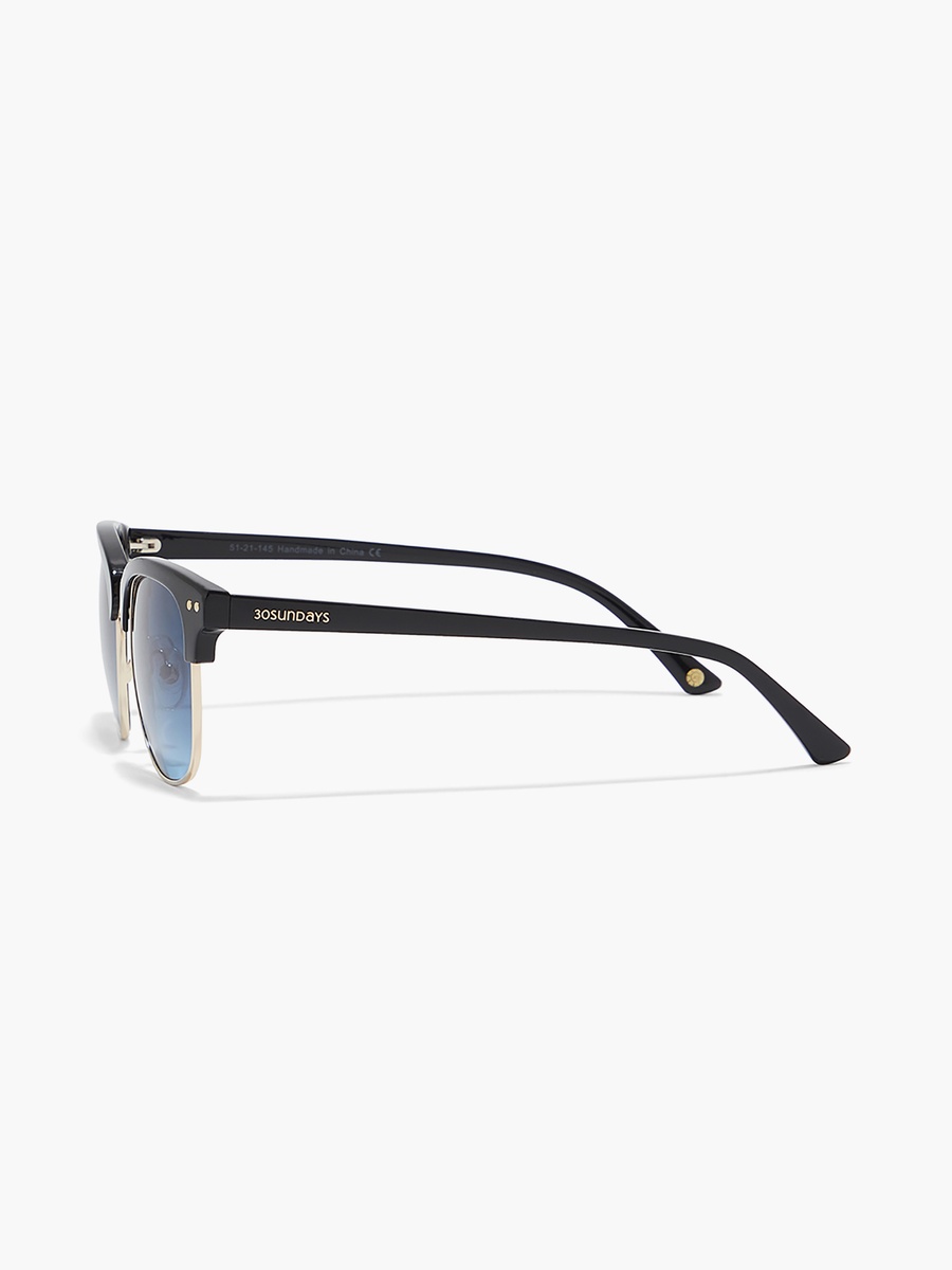 LUMI  Blue Lens 51 mm Clubmaster Sunglasses