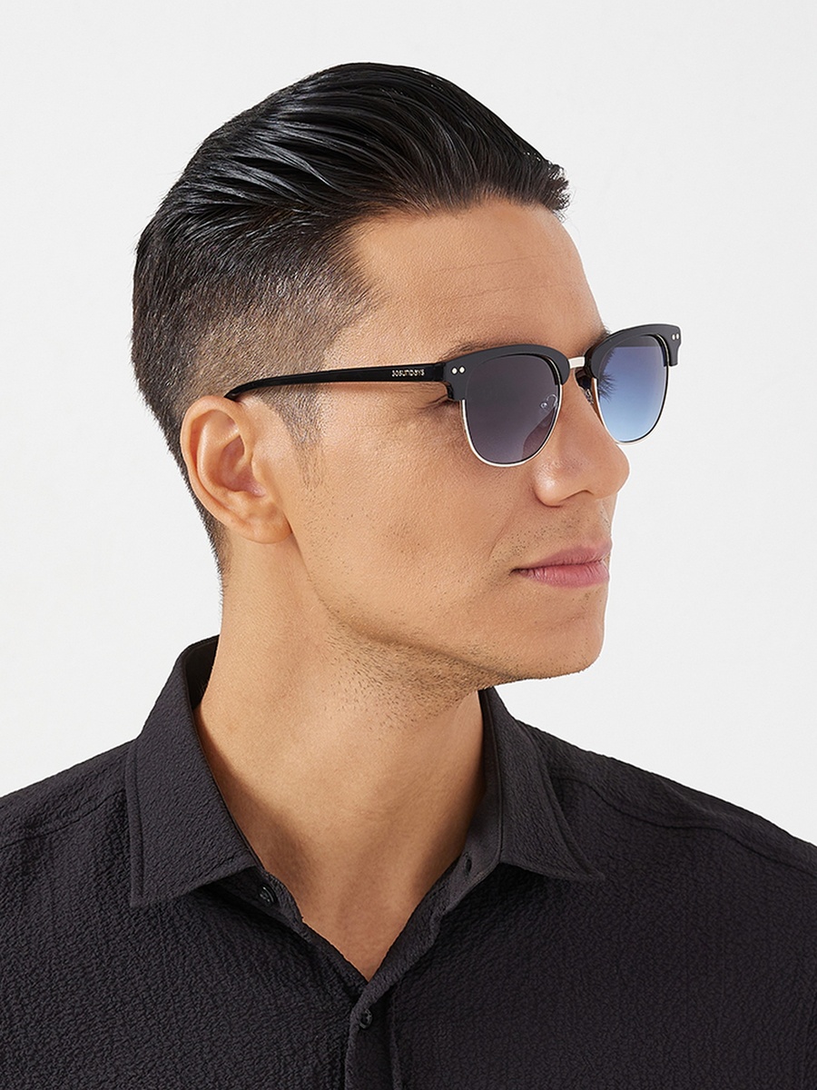 LUMI  Blue Lens 51 mm Clubmaster Sunglasses