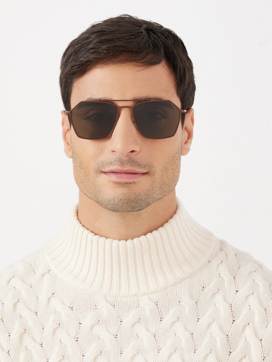 Men Green Lens 59 mm Geometric Sunglasses - 30S-000266-0406