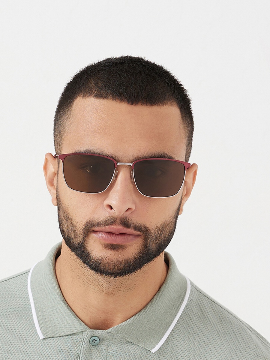 RELIC  Brown Lens 57 mm Rectangle Sunglasses