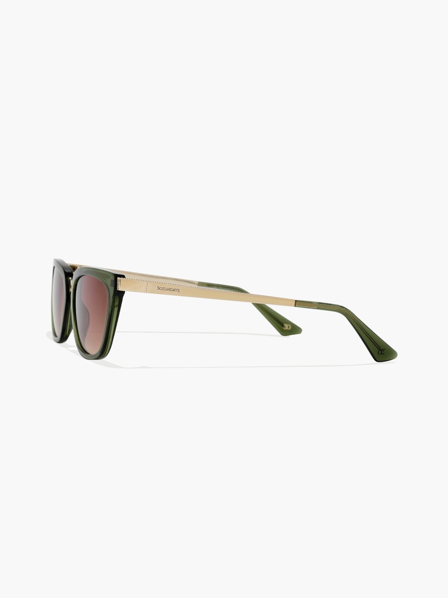 53MM Brown Cat Eye Sunglasses 30S-000302-0604