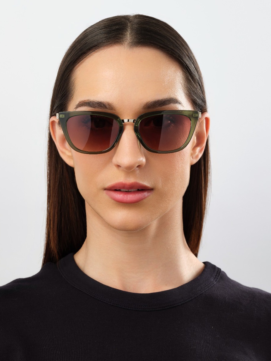 53MM Brown Cat Eye Sunglasses 30S-000302-0604