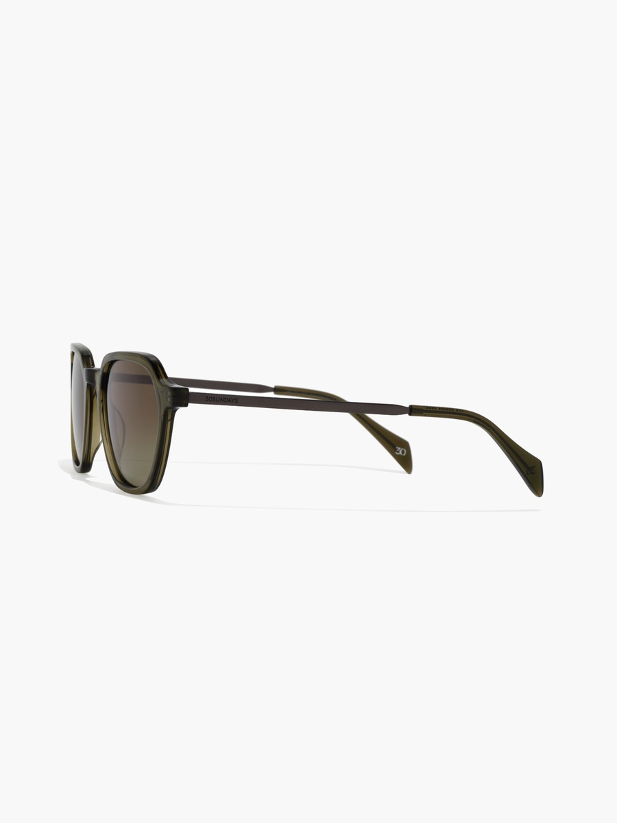 Polarized 52MM Green Geometric Sunglasses 30S-000303-0606p