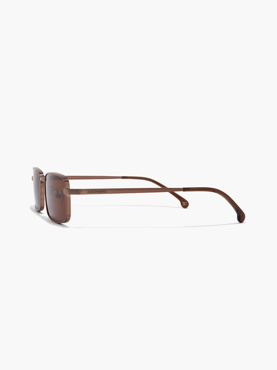 54MM Brown Rectangle Sunglasses 30S-000404-0404