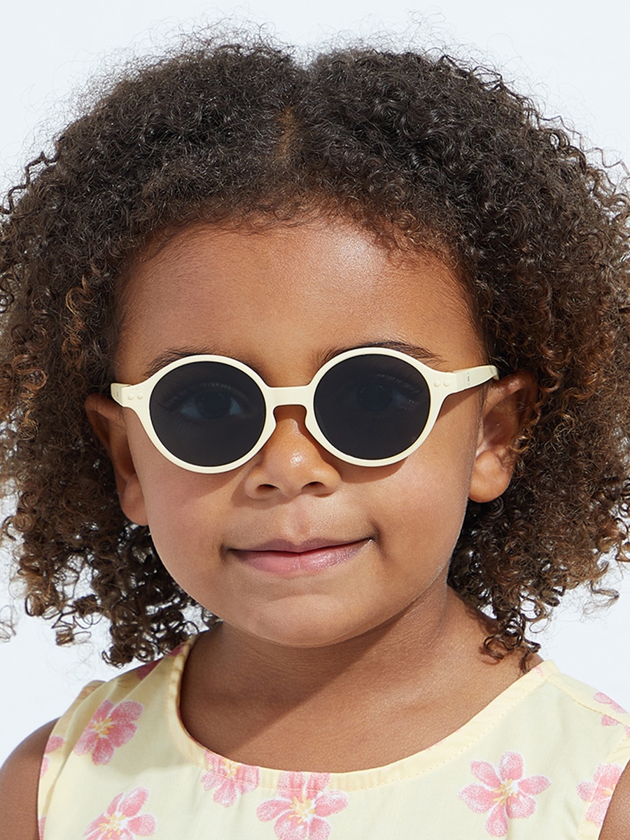 Kids Grey Lens 40 MM Round Sunglasses - BAB-000500-2007