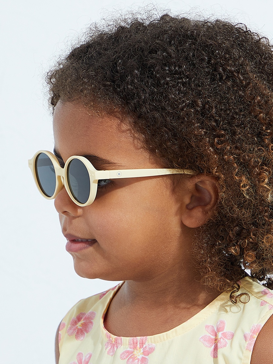 Kids Grey Lens 40 MM Round Sunglasses - BAB-000500-2007