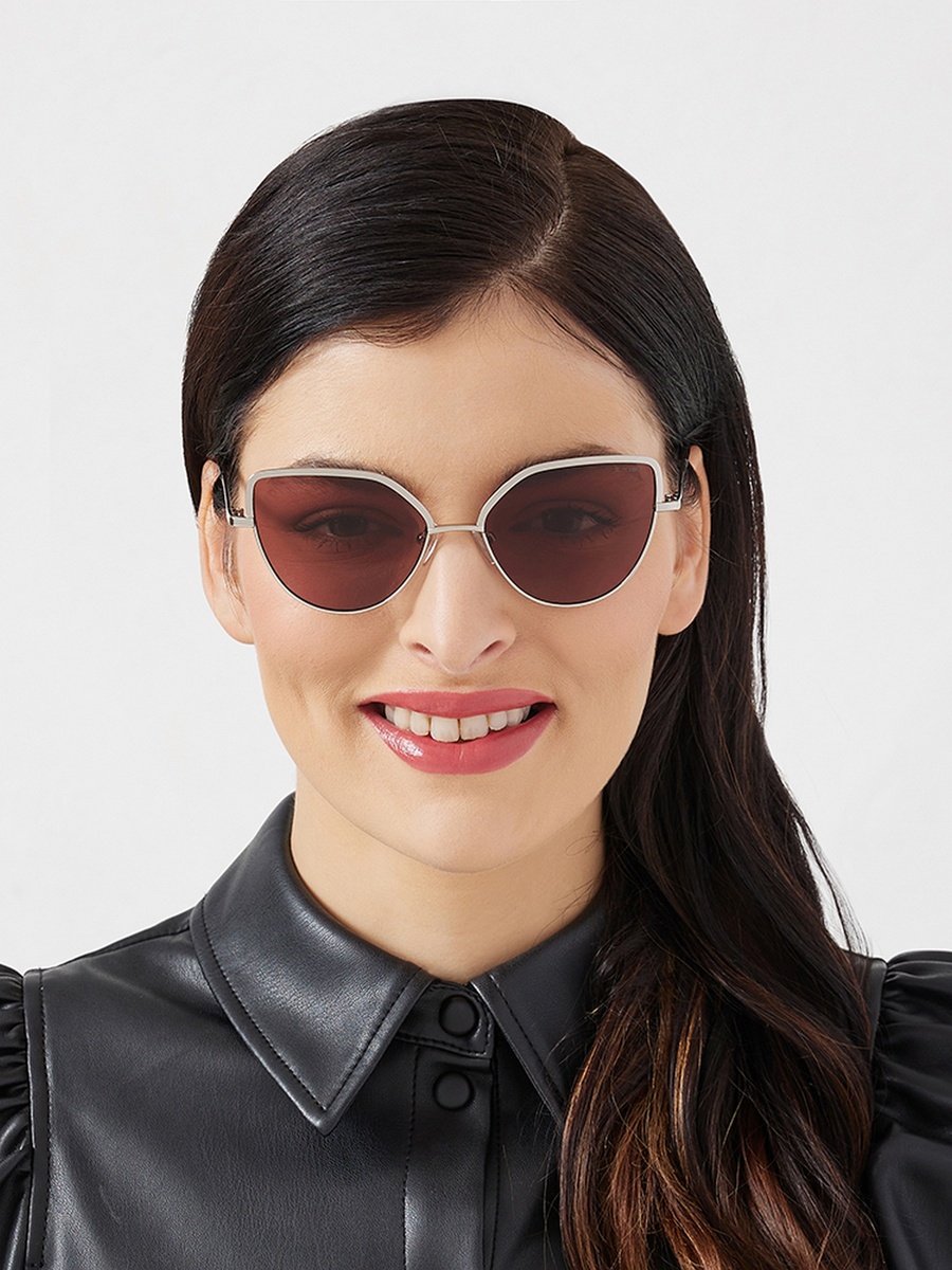 Women Brown Lens 54 mm Cat Eye Sunglasses - BLA-000250-2904