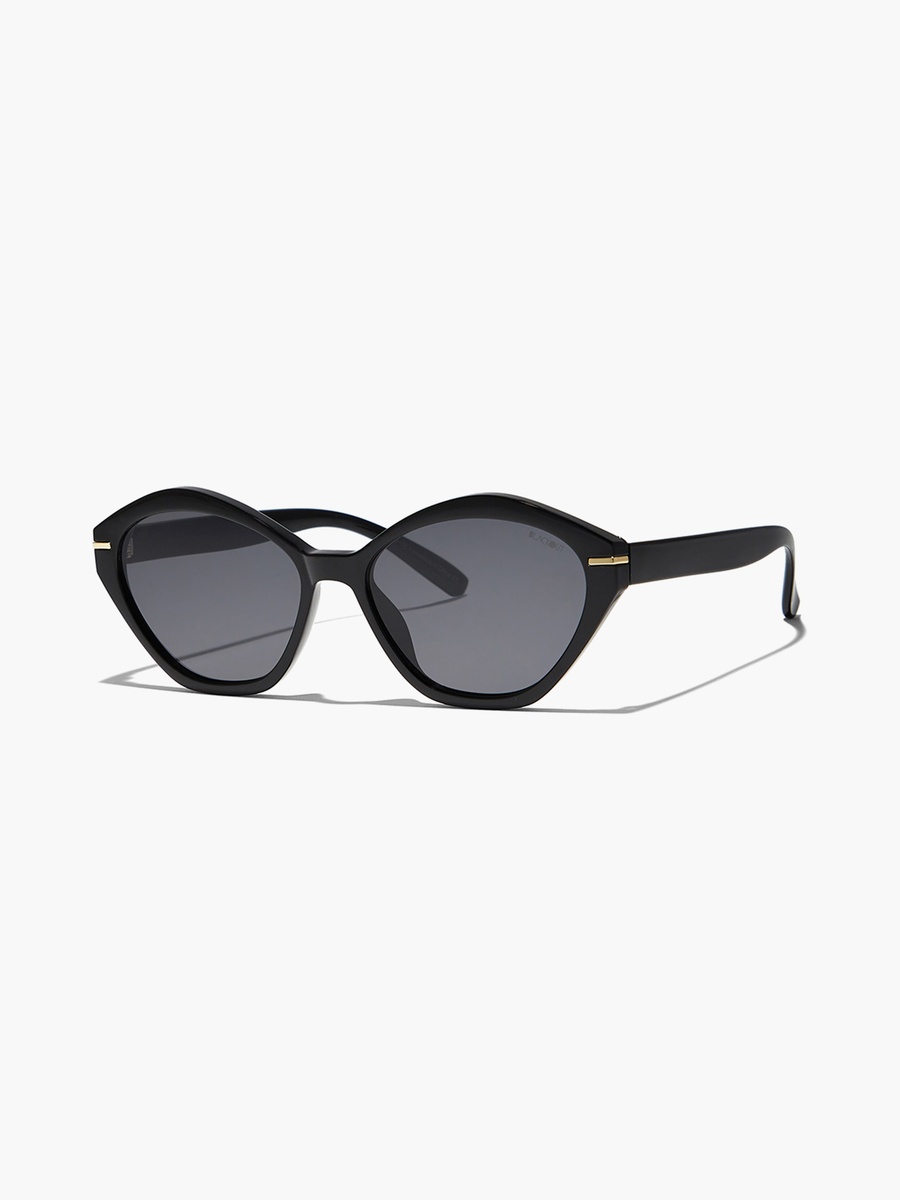 Women Black Lens 56 mm Geometric Sunglasses - BLA-000267-0101