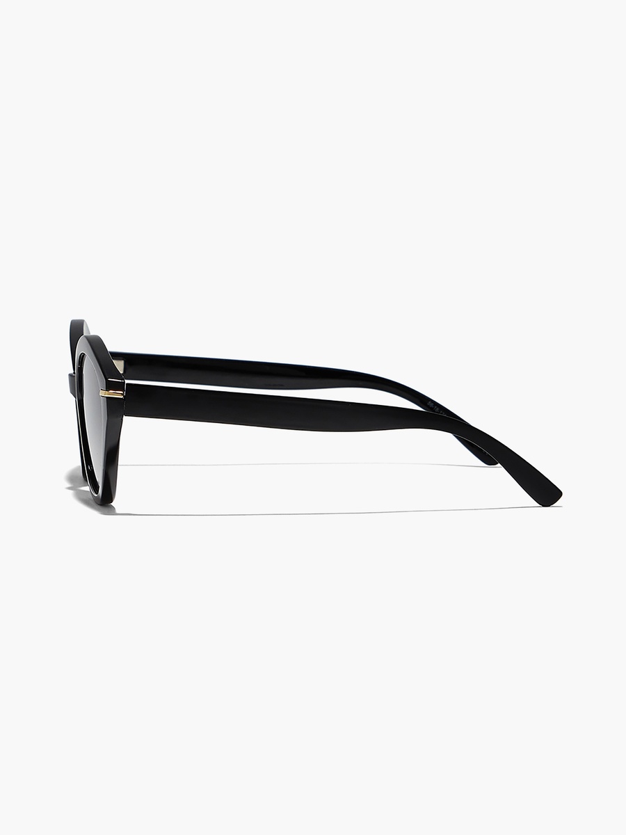 Women Black Lens 56 mm Geometric Sunglasses - BLA-000267-0101