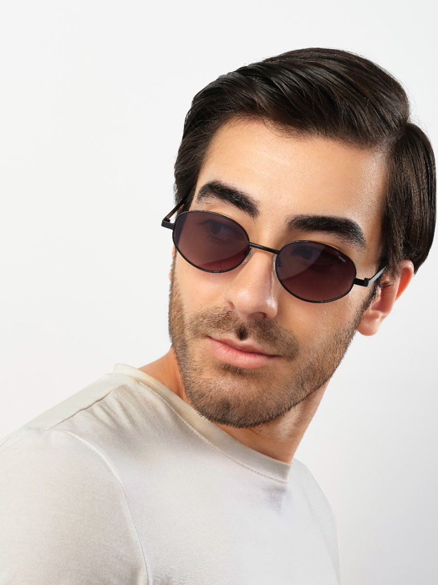 54MM Grey Oval Sunglasses BLA-000281-0107
