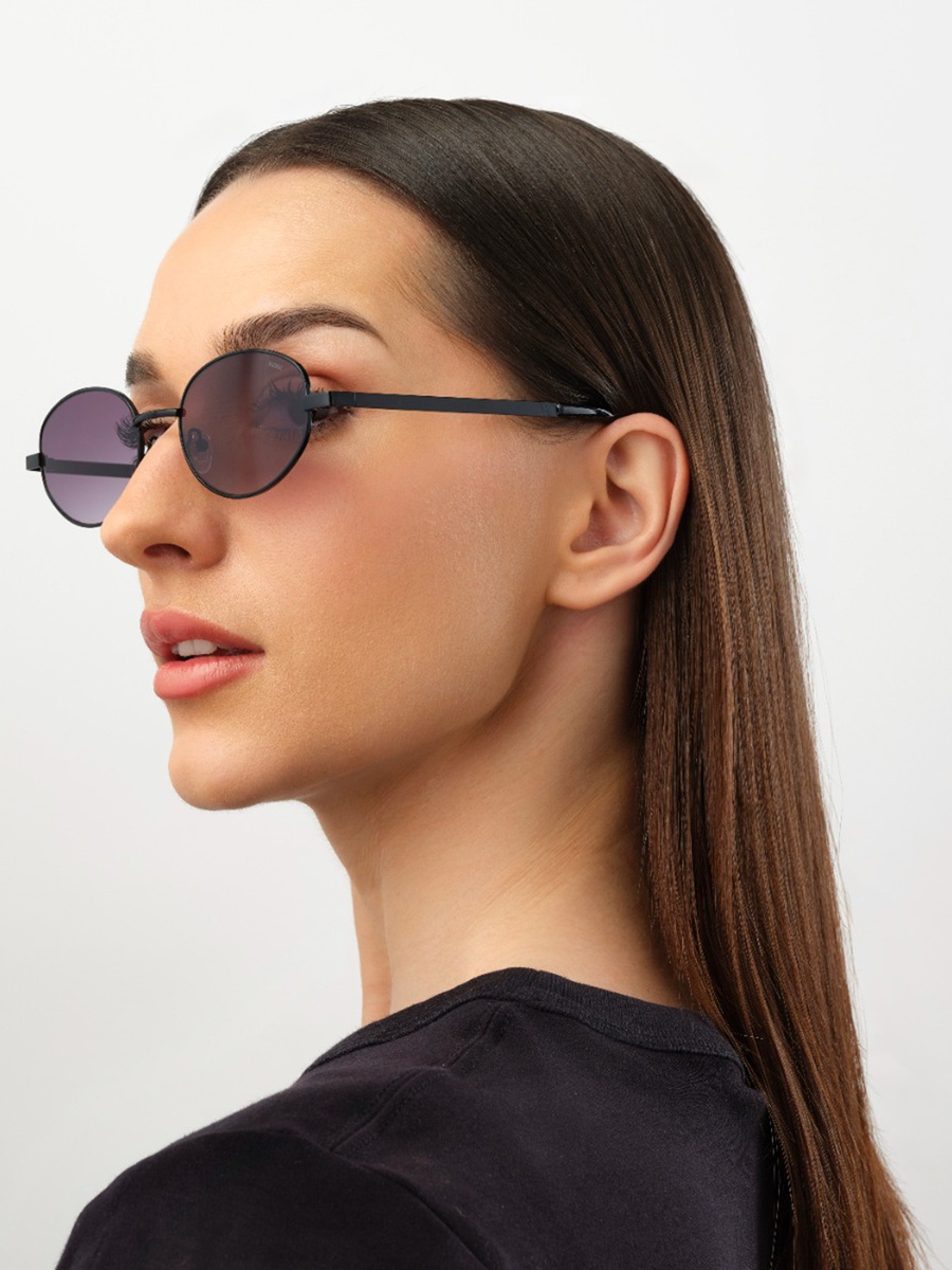 54MM Grey Oval Sunglasses BLA-000281-0107