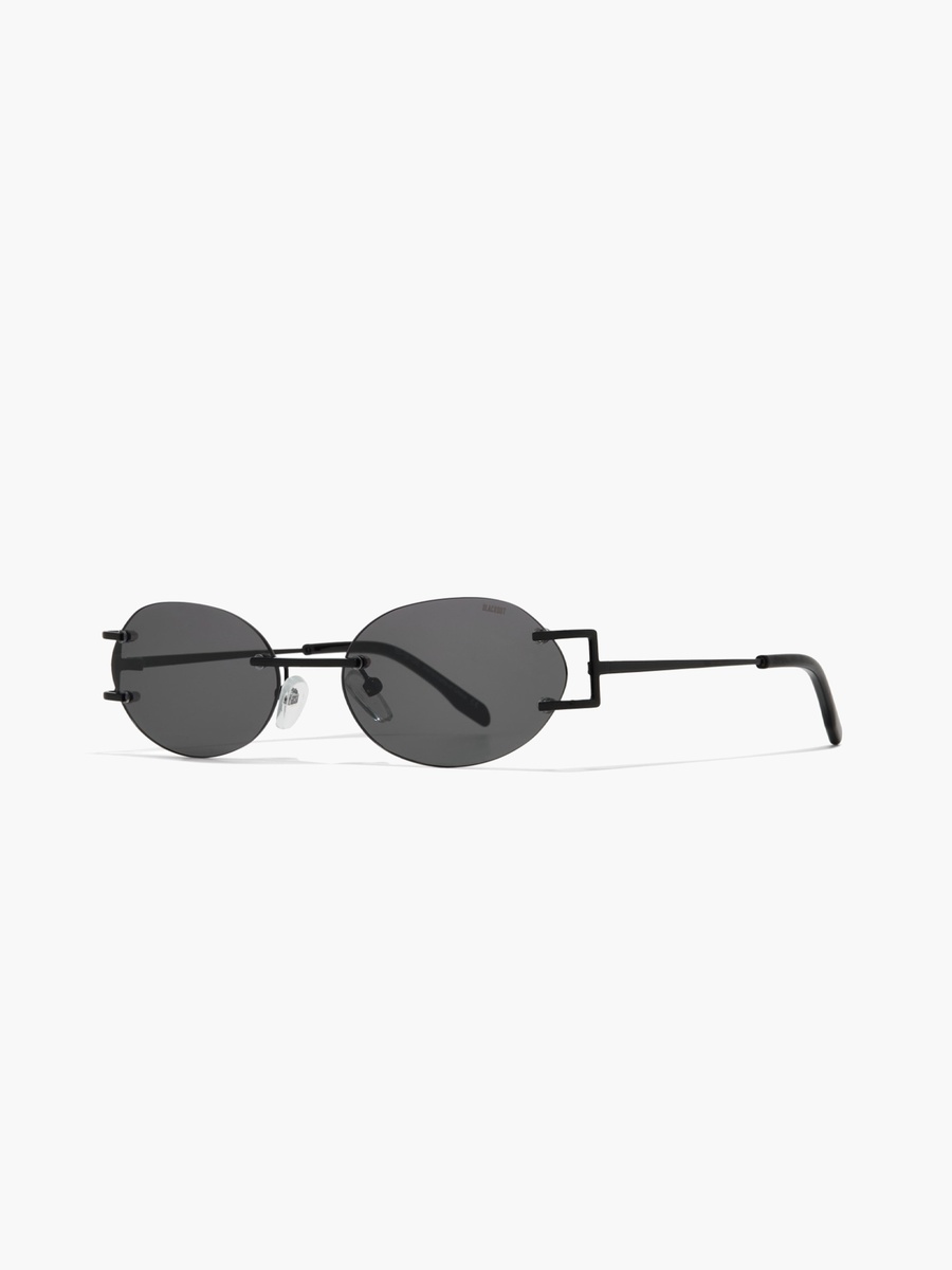 55MM Grey Oval Sunglasses BLA-000304-0107