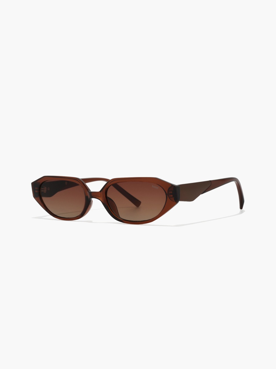 52MM Brown Geometric Sunglasses BLA-000317-0404