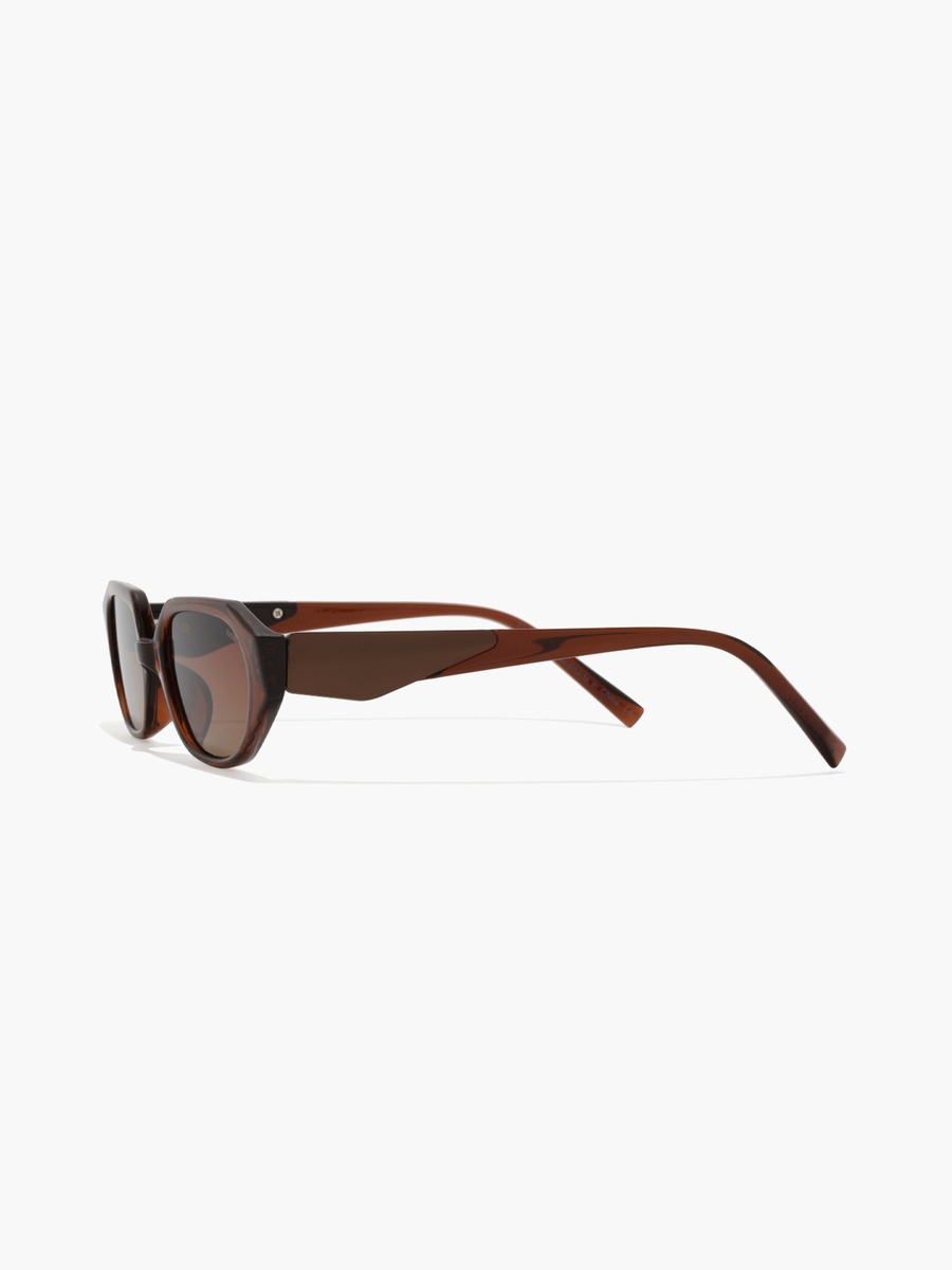 52MM Brown Geometric Sunglasses BLA-000317-0404