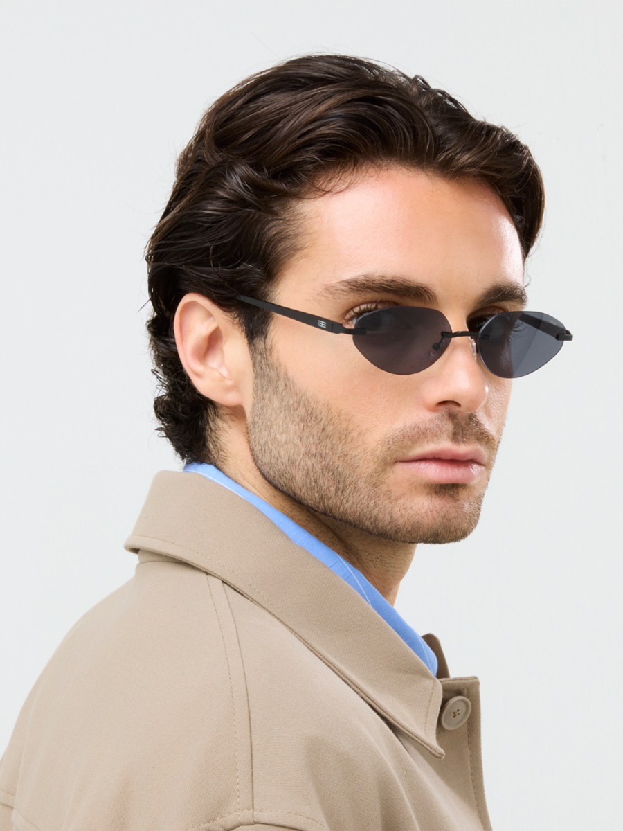 Clarence 56MM Grey Geometric Sunglasses - BLA-000334-0107