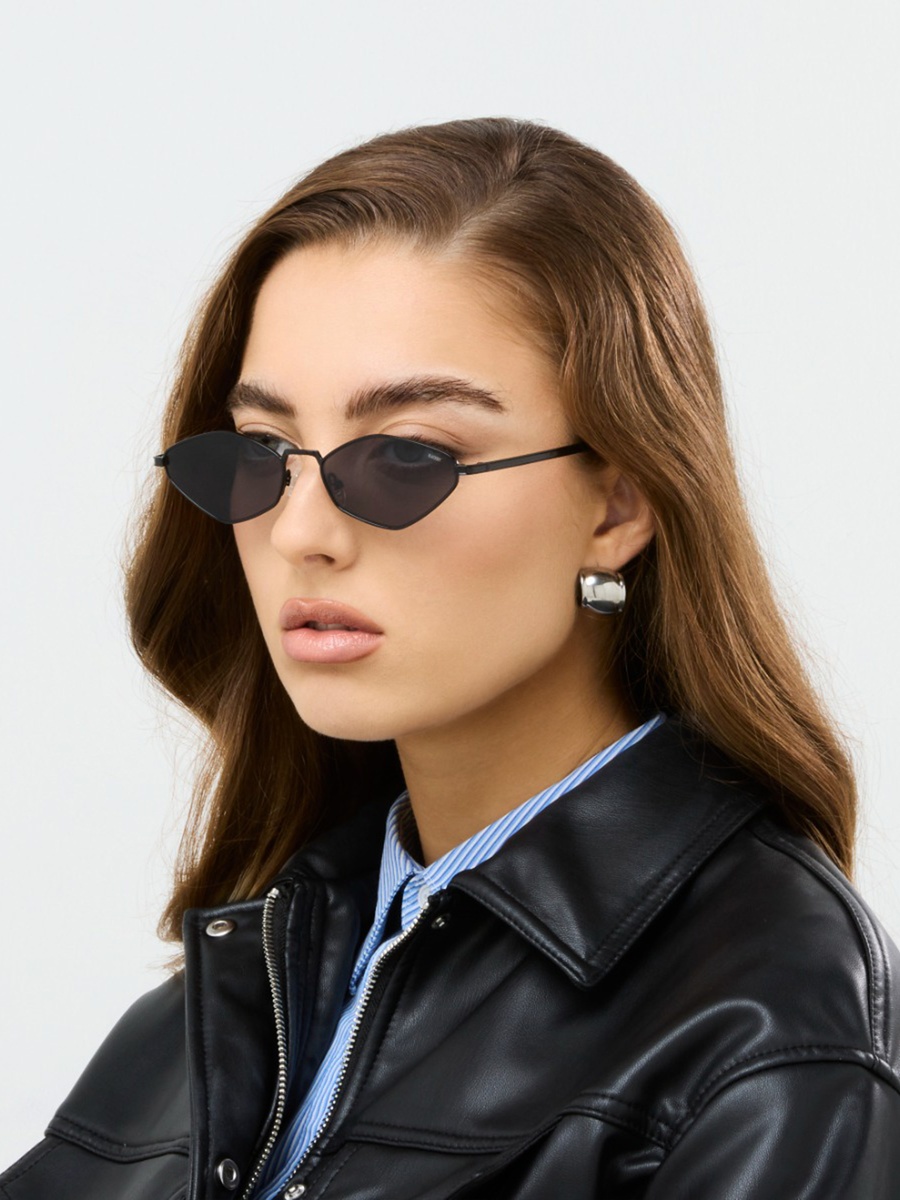 Jack 57MM Grey Geometric Sunglasses - BLA-000339-0107