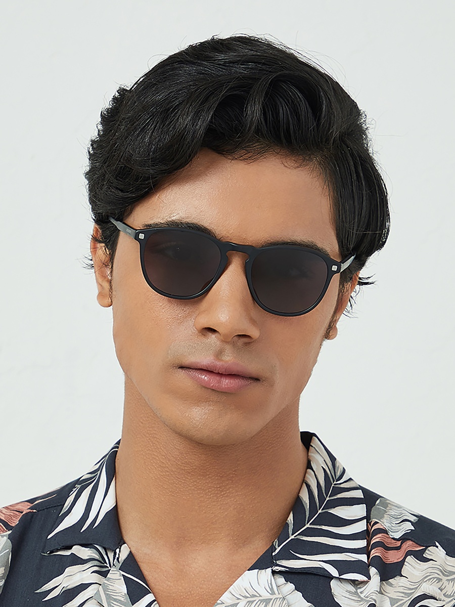 OLYMPIAN 50 MM Grey Round Sunglasses