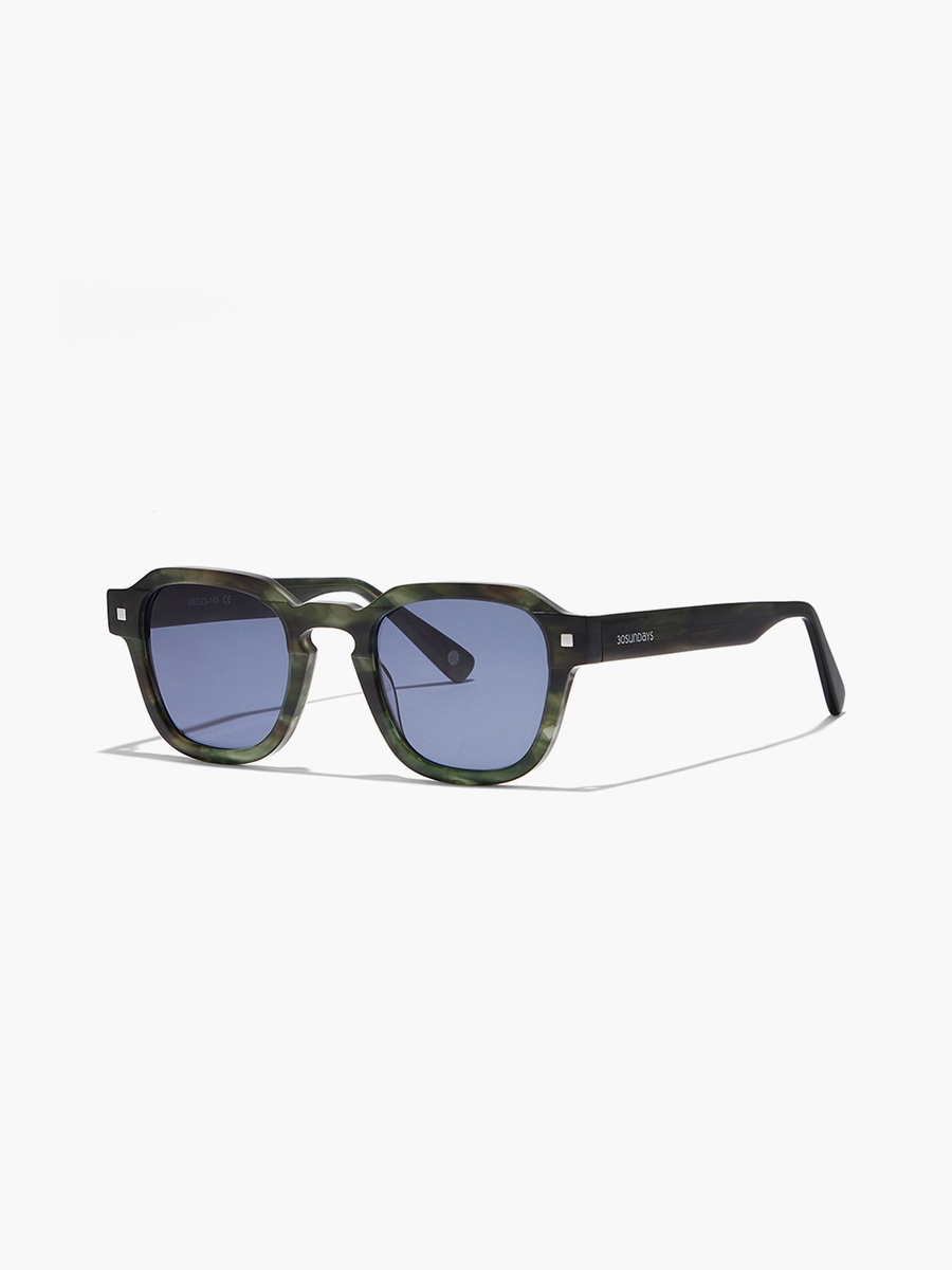 HAMPTON 48 MM Blue Square Sunglasses