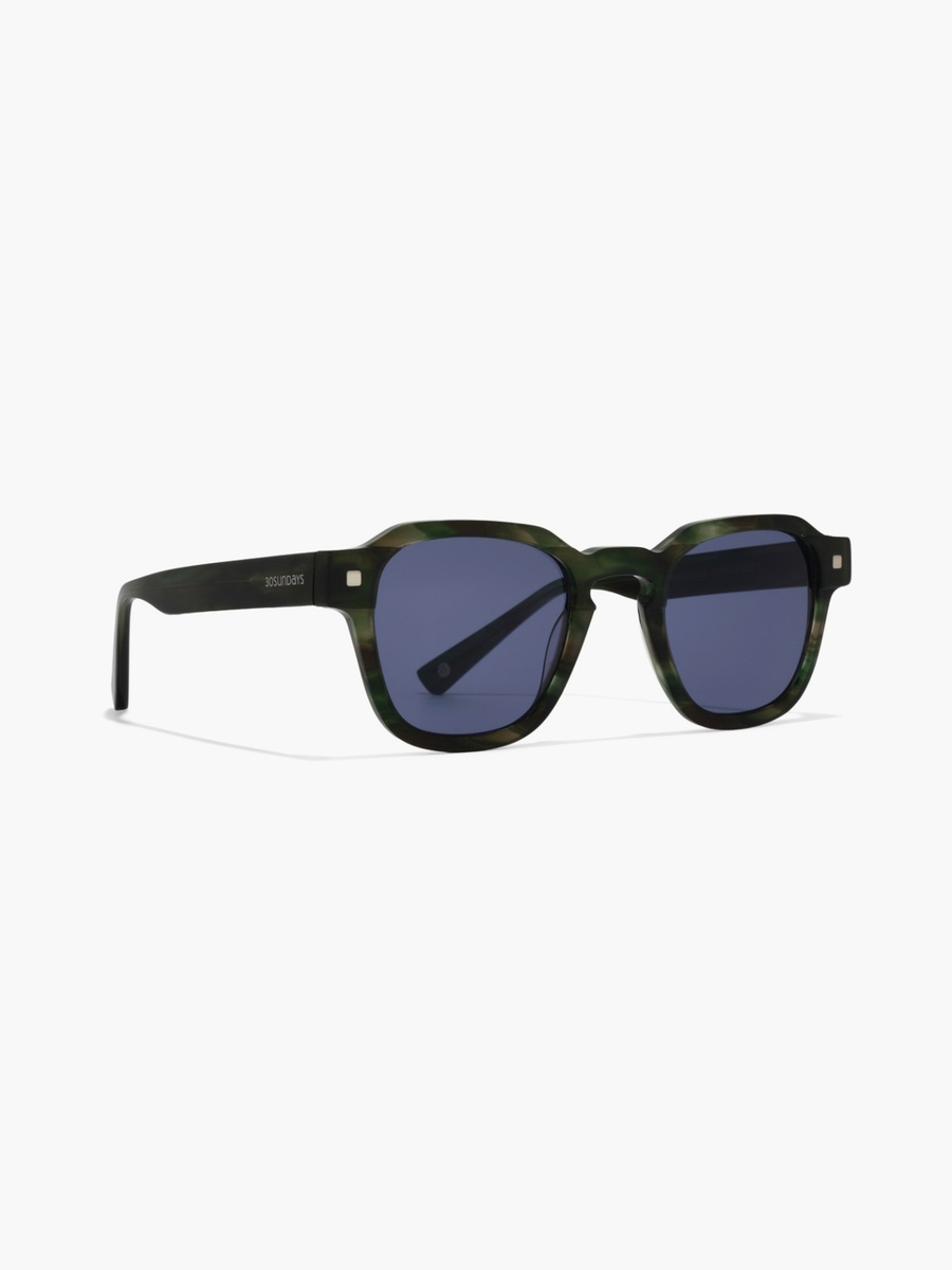 HAMPTON 48 MM Blue Square Sunglasses