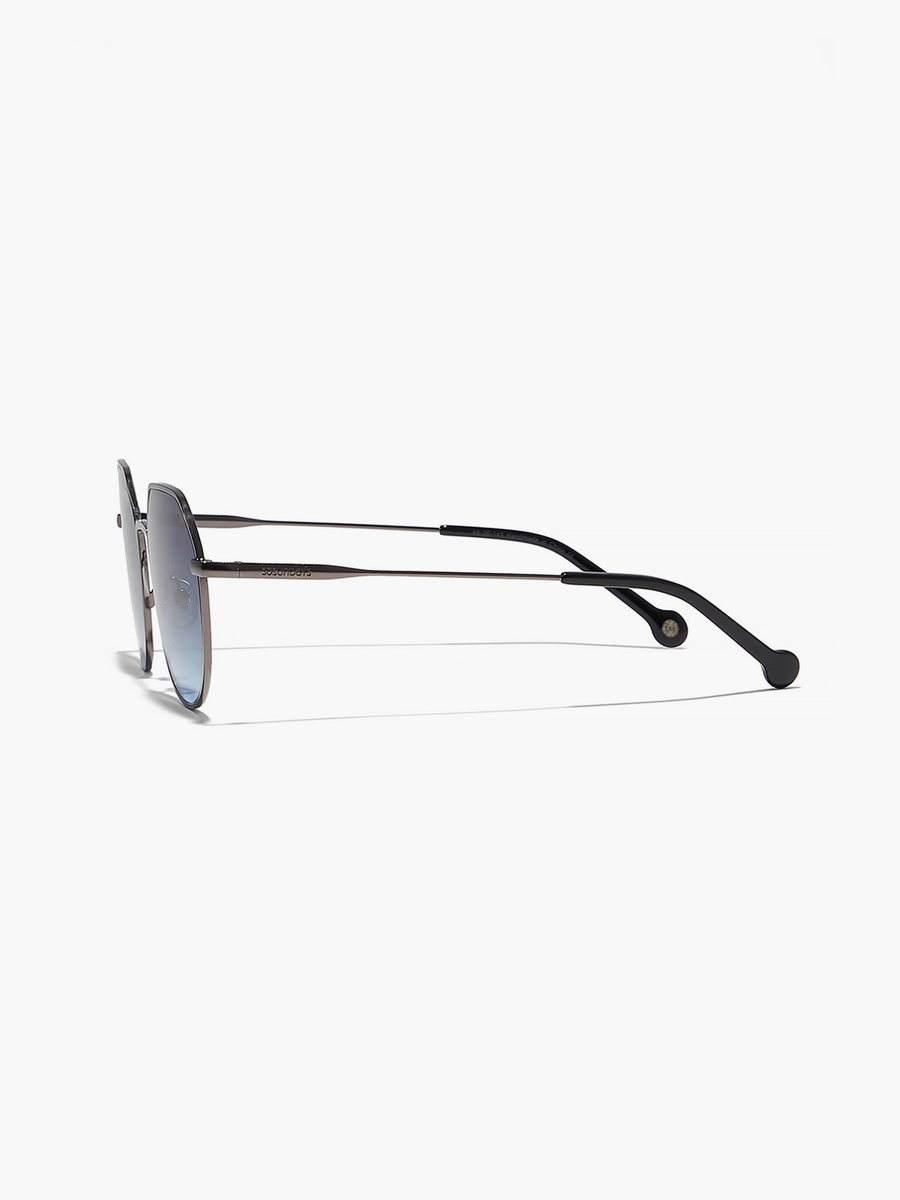 TURN UP II 55 MM Blue Geometric Sunglasses