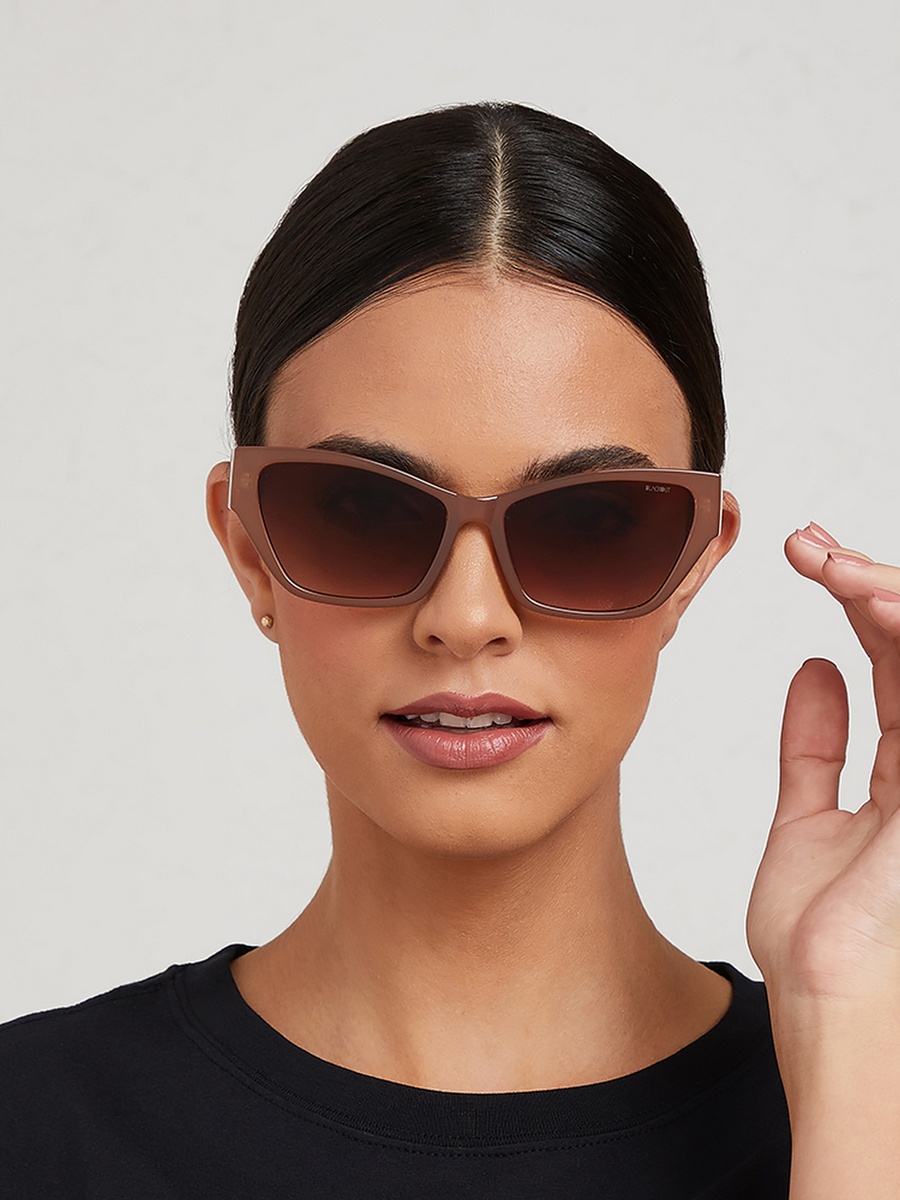 KAYLA  Brown 58 mm Cat Eye Sunglasses