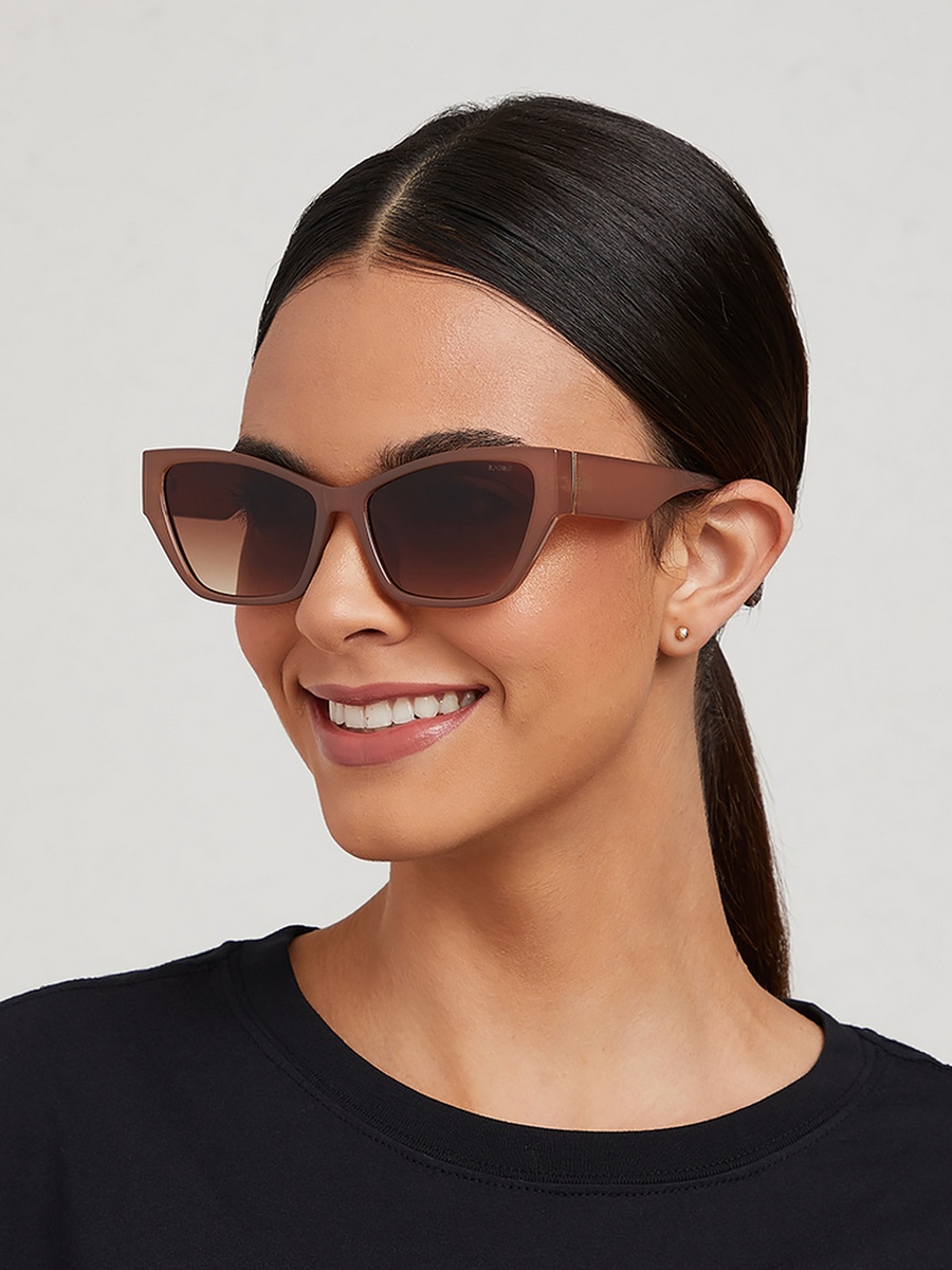 KAYLA  Brown 58 mm Cat Eye Sunglasses