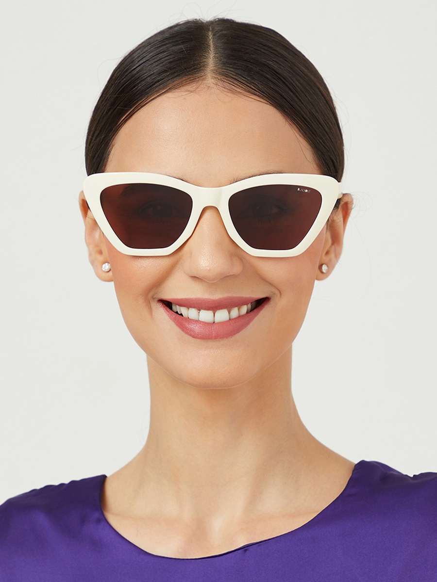 HATTIE  Brown 57 mm Cat Eye Sunglasses