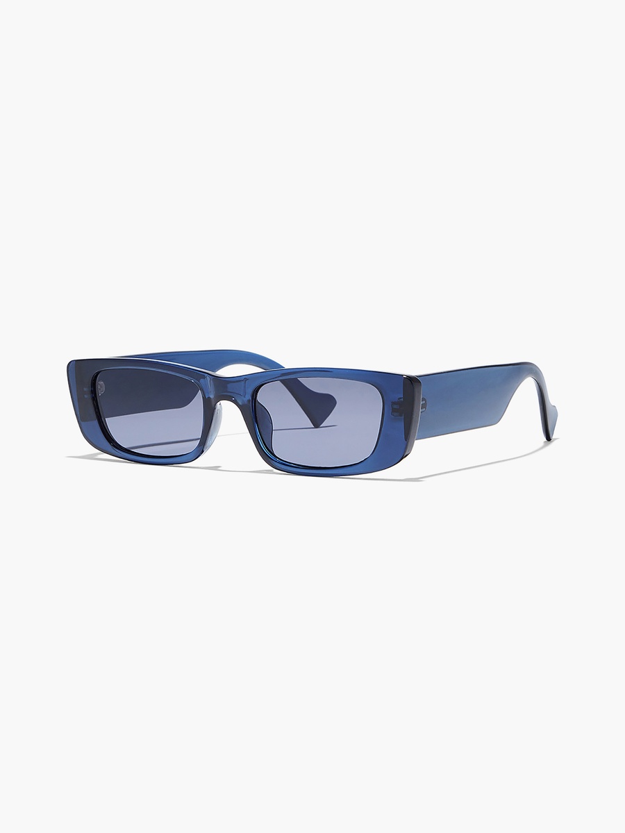 MANHATTAN  Blue 52 mm Rectangle Sunglasses