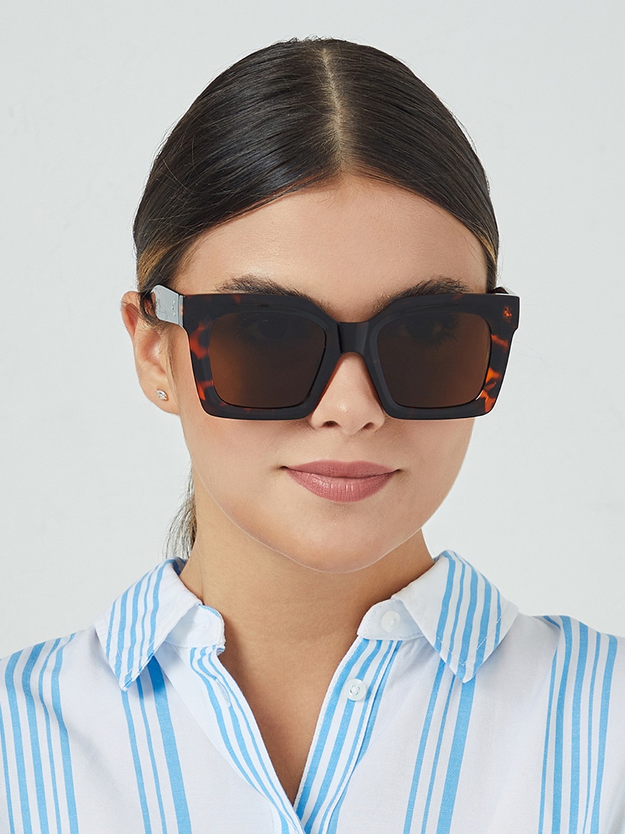 TESSERA  Brown 51 mm Square Sunglasses