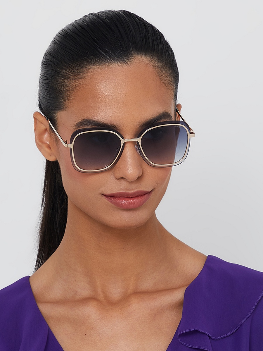 MARY JANE  Blue 61 mm Square Sunglasses