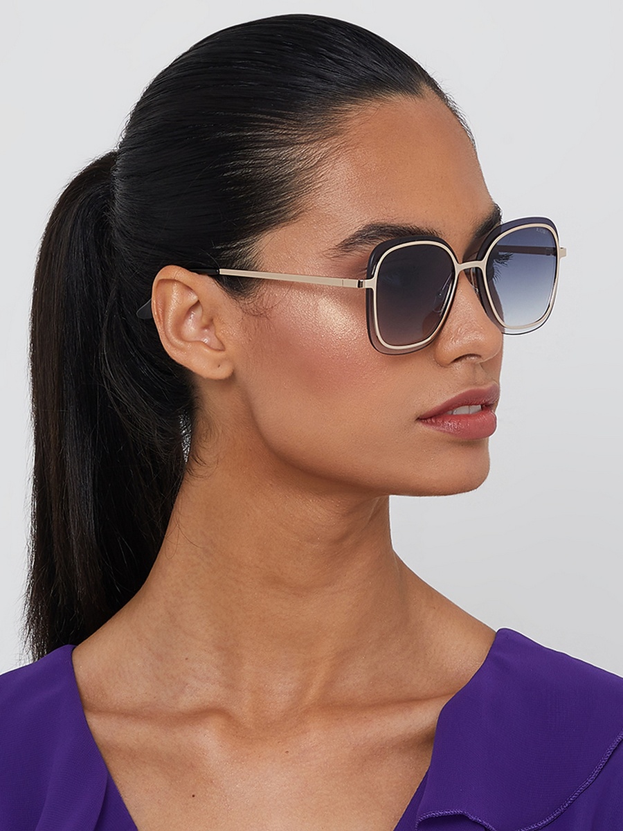 MARY JANE  Blue 61 mm Square Sunglasses
