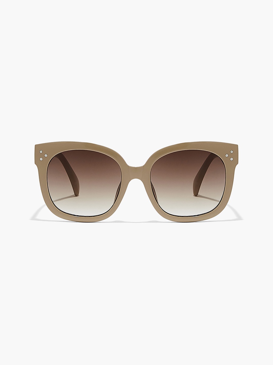 VEXI  Brown 54 mm Round Sunglasses