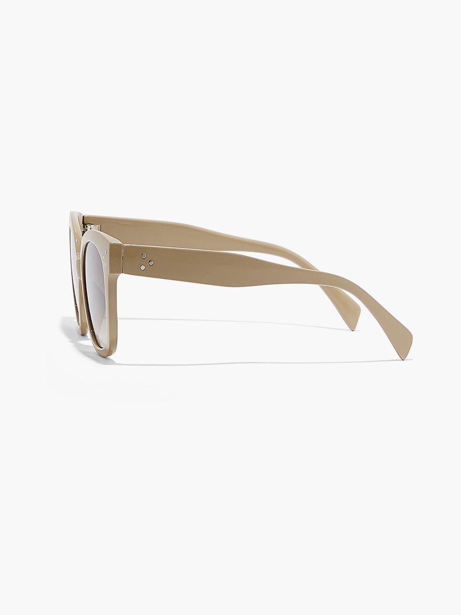 VEXI  Brown 54 mm Round Sunglasses