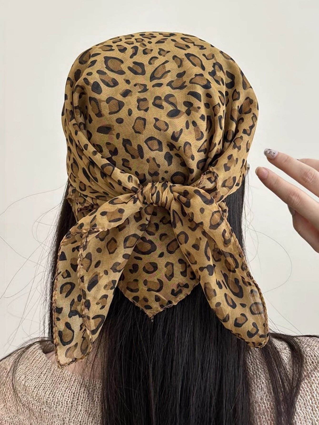 Leopard Print Headscarf