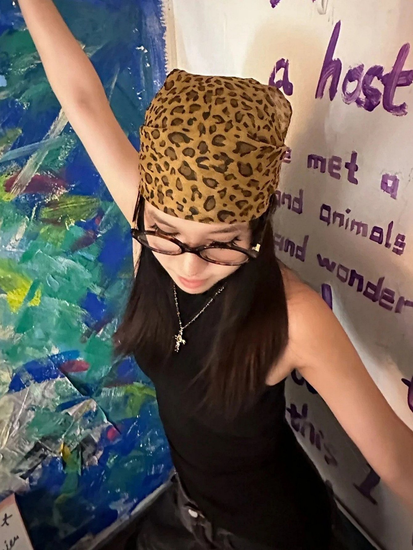 Leopard Print Headscarf