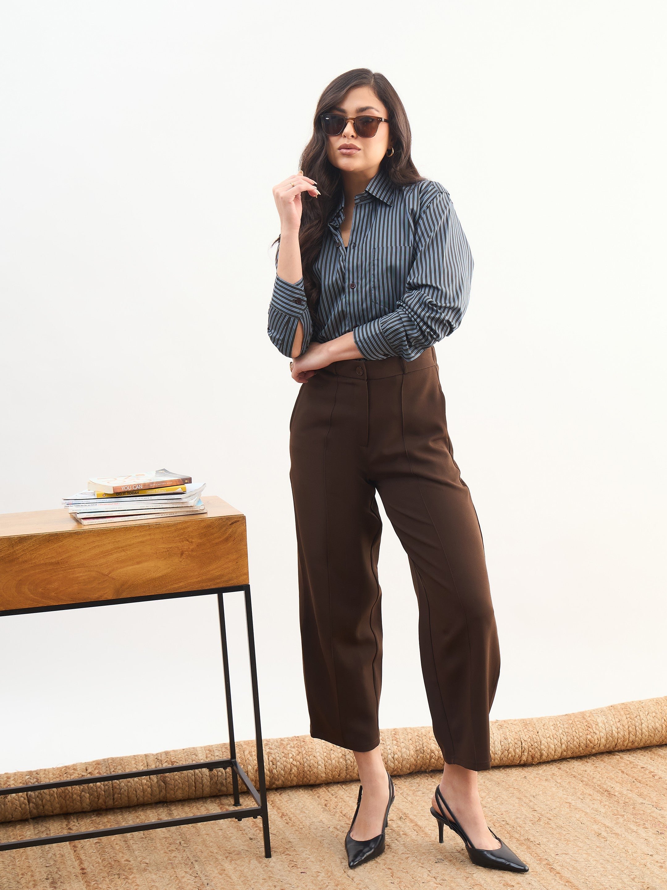 Brown Tailored Trousers