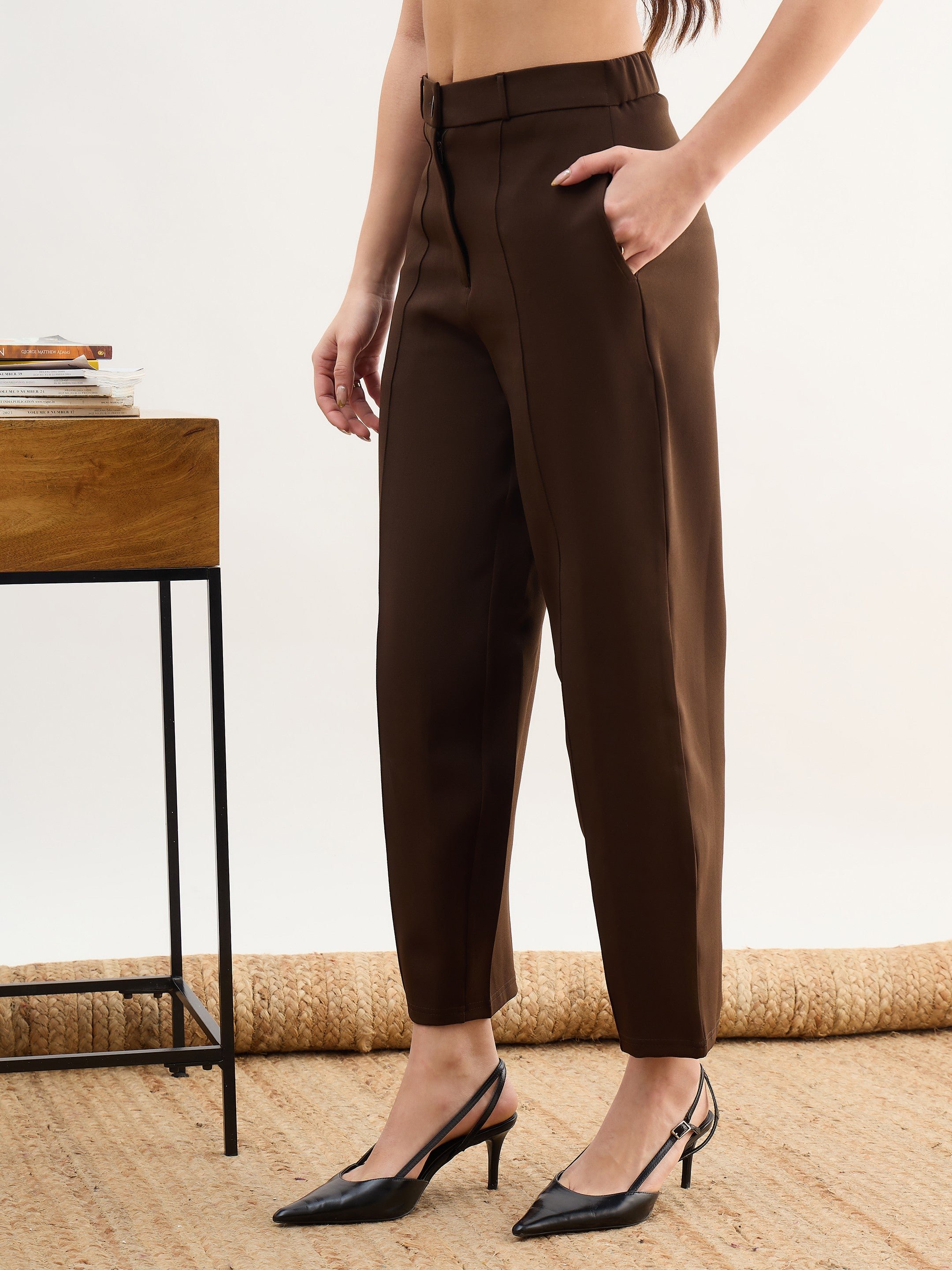 Brown Tailored Trousers