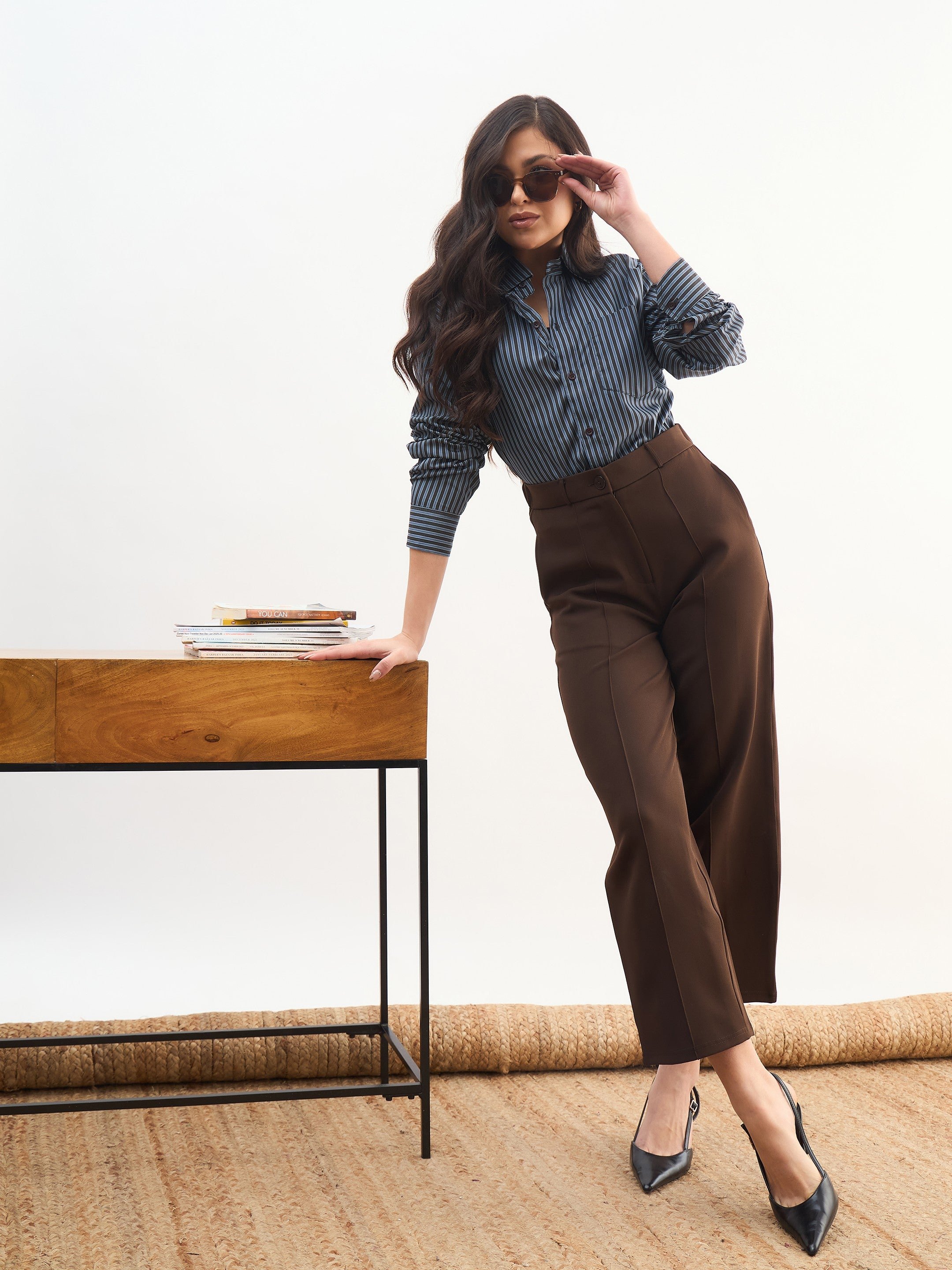 Brown Tailored Trousers